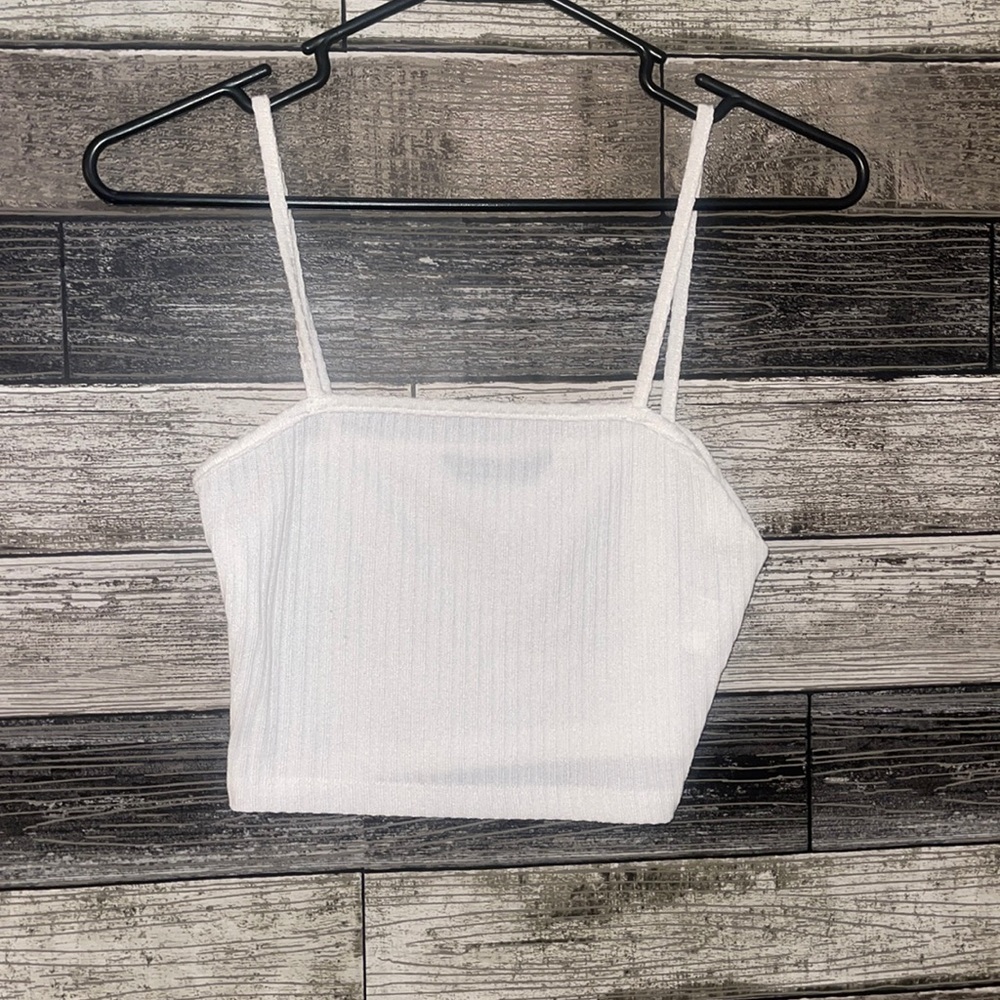 white crop top